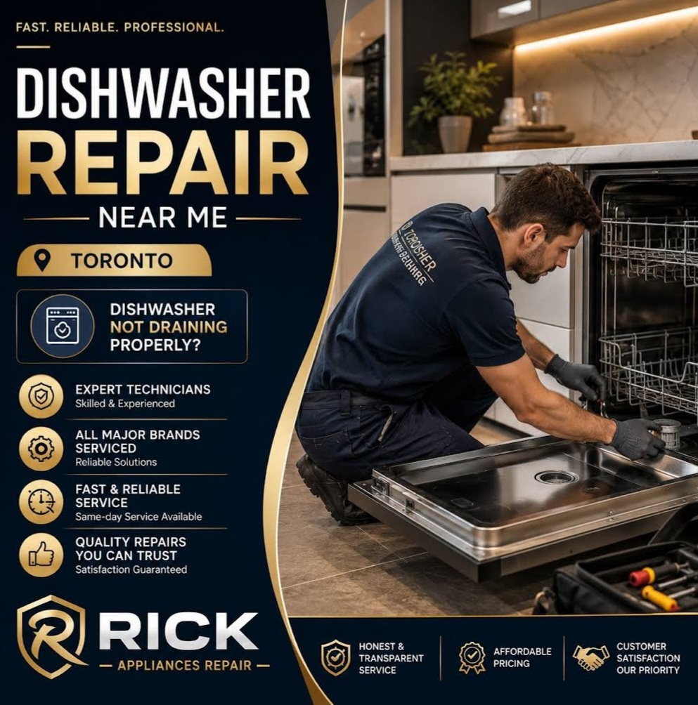 Dishwasher repair near me Toronto — dishwasher not draining properly