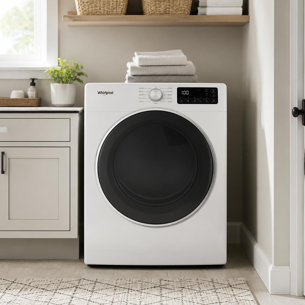 Front-load dryer serviced and back in operation