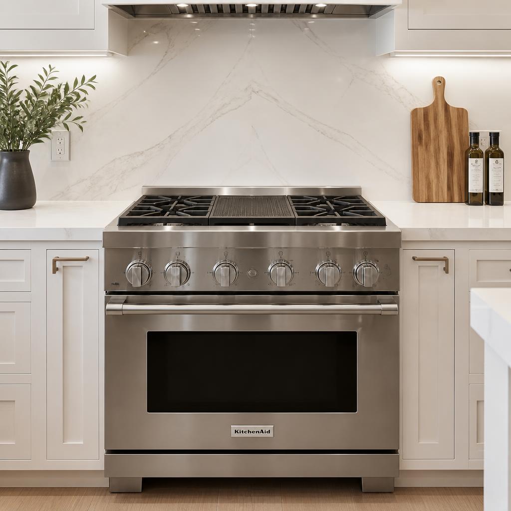 Stainless steel gas range fully serviced